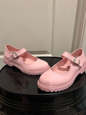 Pink Mary Jane Platform Shoes